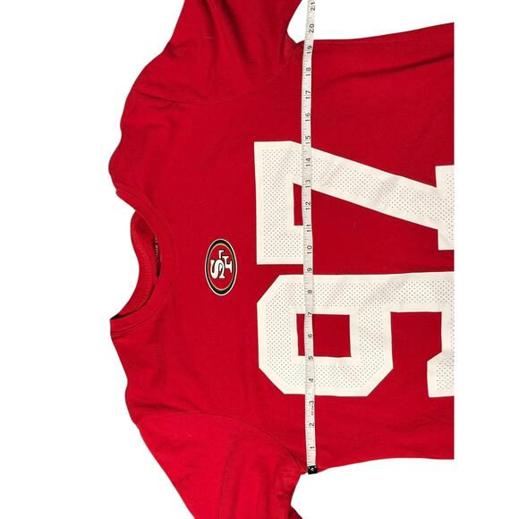 49ers Nick Bosa #97 Nike Dri-Fit Red T-Shirt Men's L Large San Fransisco - Picture 3 of 10